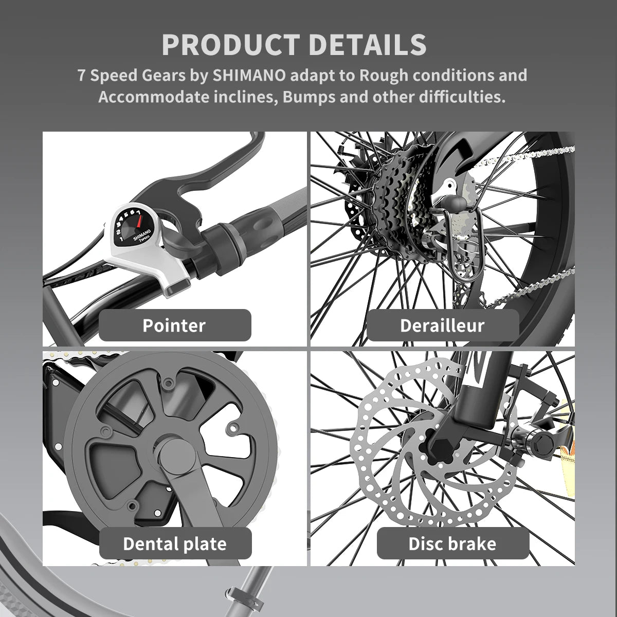 48V-15Ah E-bike 26-Inch Fat-Tire Electric Mountain Bicycle