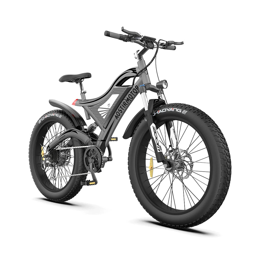 48V-15Ah E-bike 26-Inch Fat-Tire Electric Mountain Bicycle