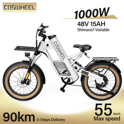 Electric Bike 1000W E-bike FAT-TIRE 48V-20AH Snow-Bike Cargo