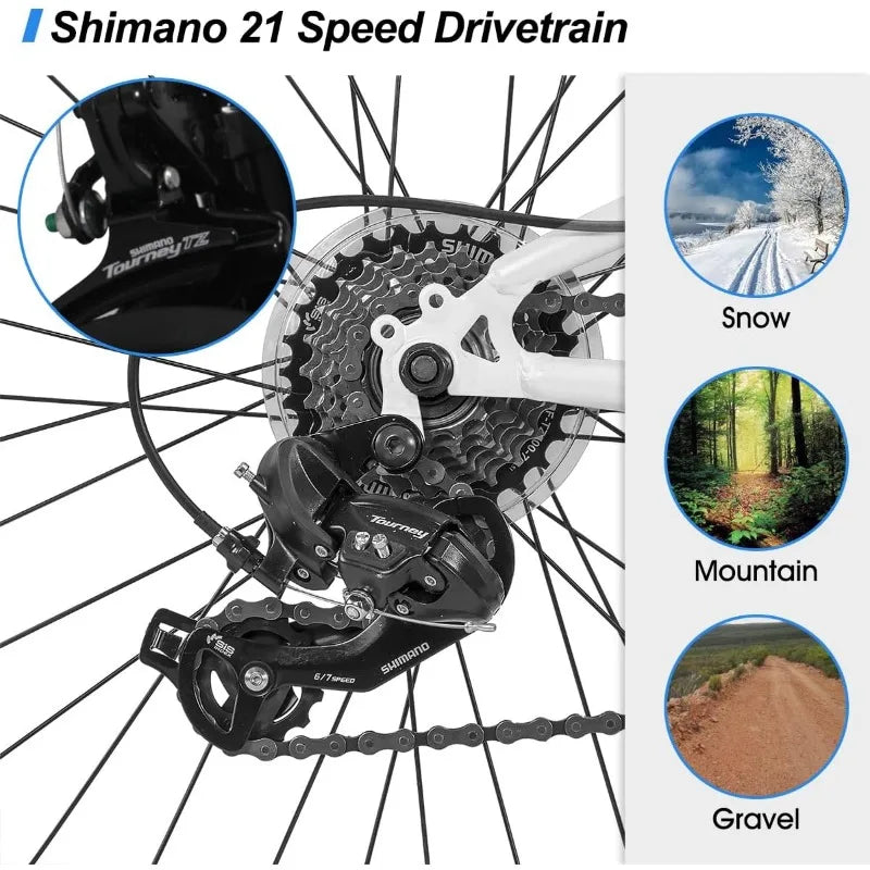 26 Inch MTB Full-Suspension 21Speeds Disc-Brake