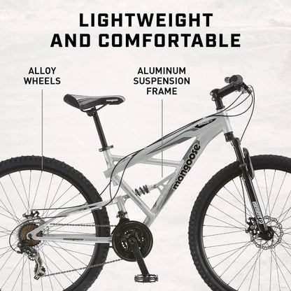 Full-Suspension Mountain Bike18-Inch Aluminum Frame, 29-Inch