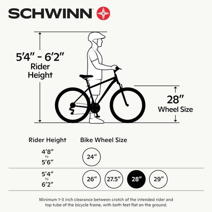 Hybrid Bike Dual Sport Bicycle, 700c Wheels