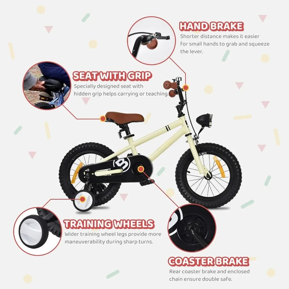 Kids Bike 3-12 Years Old Training Wheels