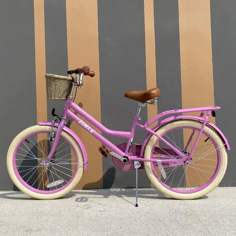 20In Girls Bicycle with Basket Single Speed