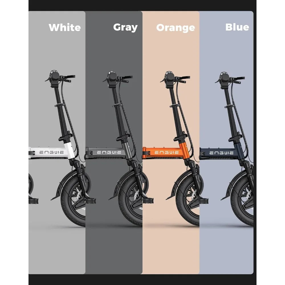 Folding Electric Bikes Adults 350W 19.2MPH 14''Fat-Tire