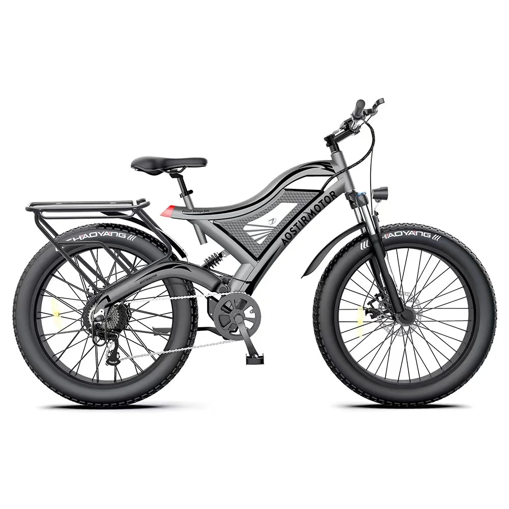 48V-15Ah  E-bike 26-Inch Fat-Tire Electric Mountain Bicycle