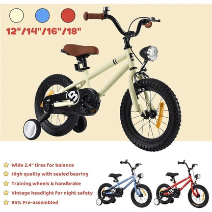 Kids Bike 3-12 Years Old Training Wheels