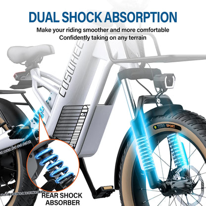 Electric Bike 1000W E-bike FAT-TIRE 48V-20AH Snow-Bike Cargo