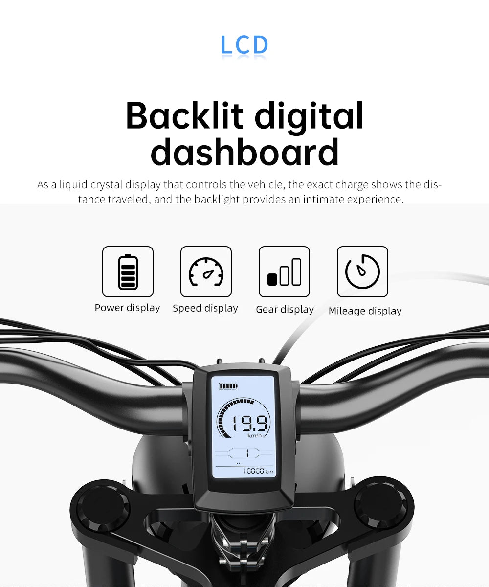 Electric Bike 20‘’*4.0 Fat-Tires 1000W-48V20AH E-Bike MTB